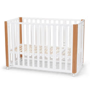 Kinderkraft Koya Wooden 4in1 Cot With Playpen Function + Mattress White