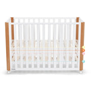Kinderkraft Koya Wooden 4in1 Cot With Playpen Function + Mattress White