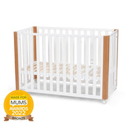 Kinderkraft Koya Wooden 4in1 Cot With Playpen Function + Mattress White