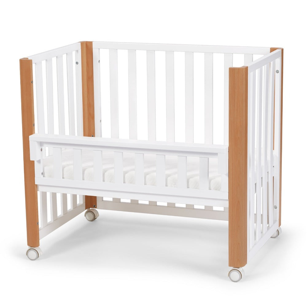 Kinderkraft Koya Wooden 4in1 Cot With Playpen Function + Mattress White