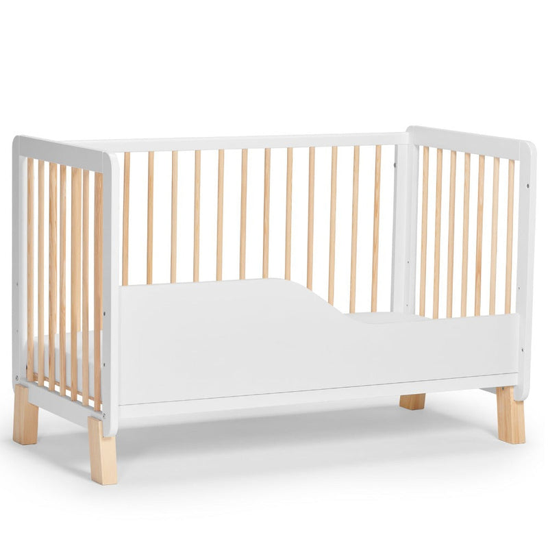 Kinderkraft Lunky Wooden Cot With Mattress White