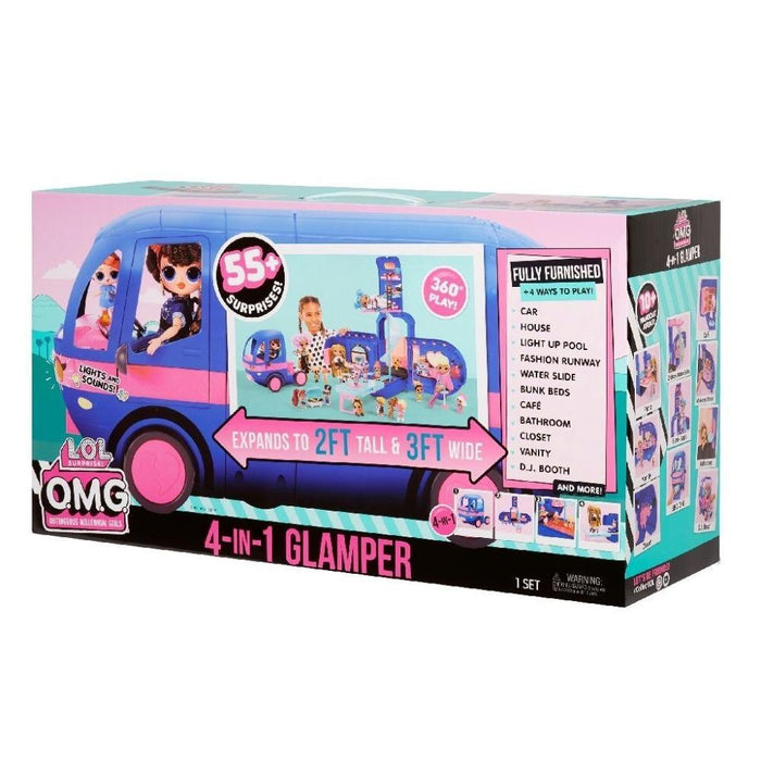 LOL Surprise! 2-in-1 Glamper Fashion Camper with 55+ Surprises