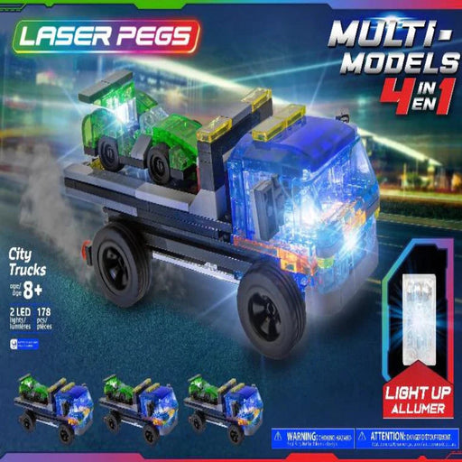 Laser Pegs 4 in 1 City Trucks-Construction-Laser Pegs-Toycra