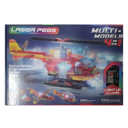 Laser Pegs 4 in 1 Rescue Helivac-Construction-Laser Pegs-Toycra
