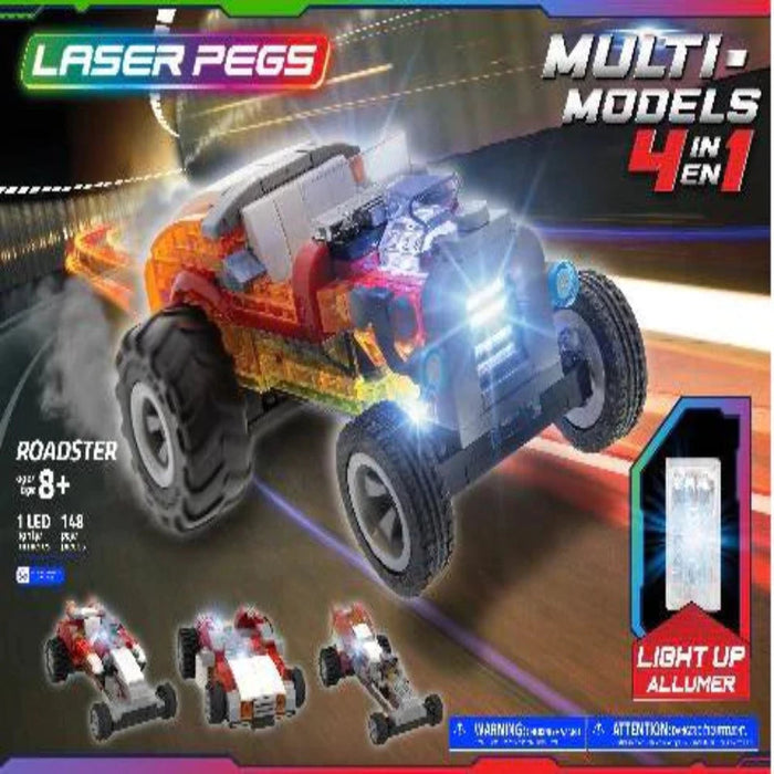 Laser Pegs 4 in 1 Roadster-Construction-Laser Pegs-Toycra