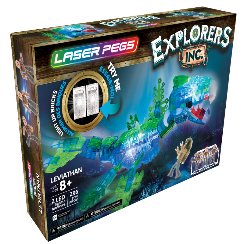 Laser Pegs Light-Up Steampunk Explorers Inc. Leviathan Sea Dragon Set