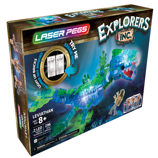 Laser Pegs Light-Up Steampunk Explorers Inc. Leviathan Sea Dragon Set-Construction-Laser Pegs-Toycra
