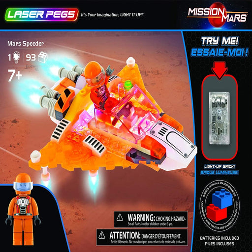 Laser Pegs Mars Speeder Light-Up Building Block Playset-Construction-Laser Pegs-Toycra