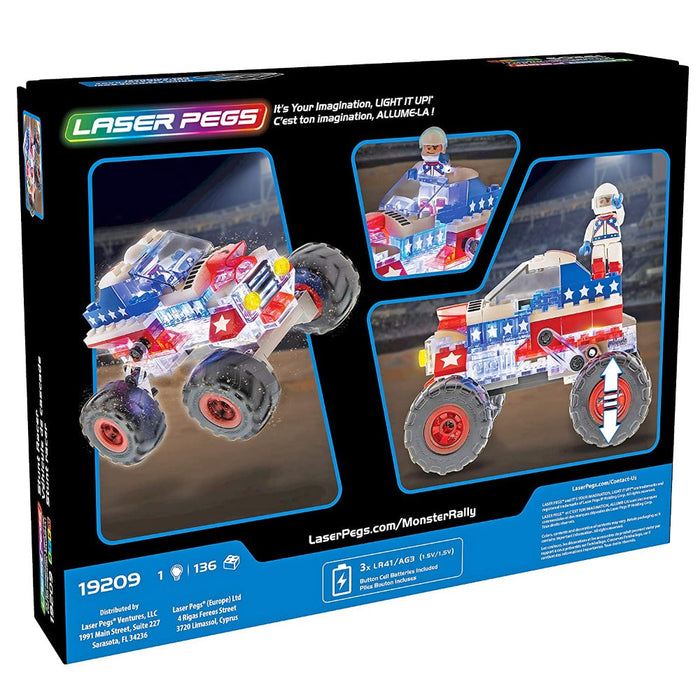 Laser Pegs Stunt Racer Light-Up Building Block Playset — Toycra