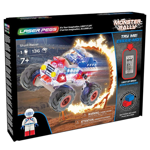 Laser Pegs Stunt Racer Light-Up Building Block Playset-Construction-Laser Pegs-Toycra