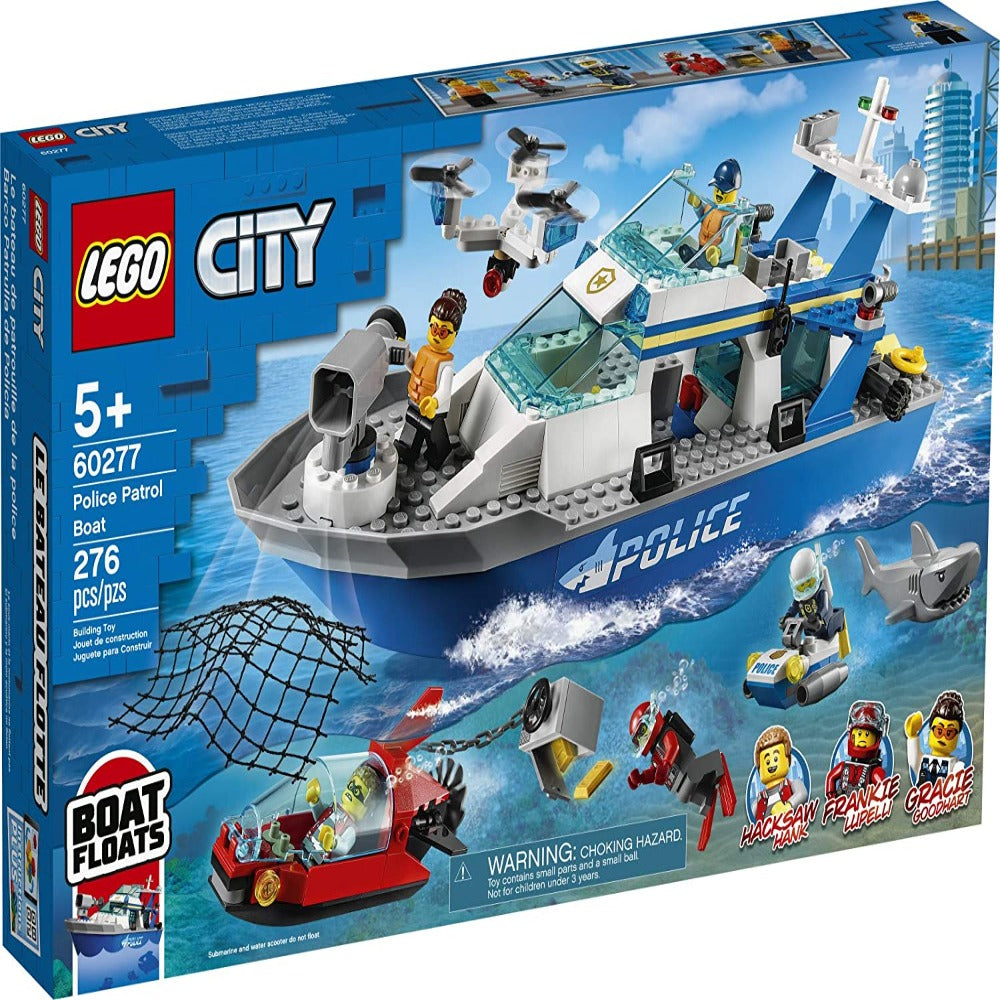 LEGO 60277 City Police Patrol Boat -276 Pieces — Toycra