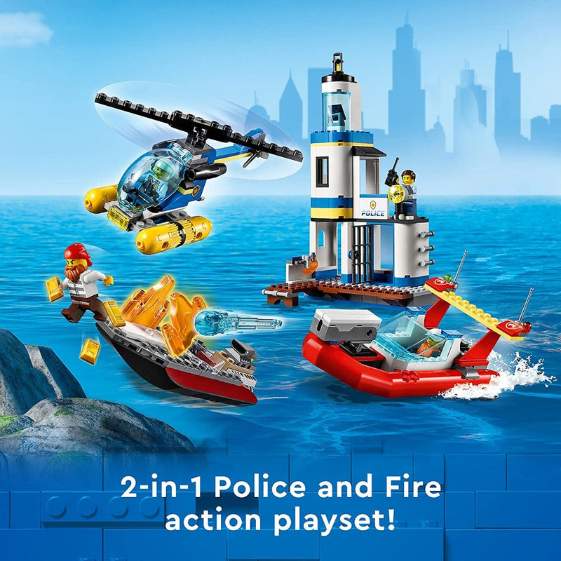 LEGO 60308 City Seaside Police and Fire Mission -297 Pieces-Construction-LEGO-Toycra