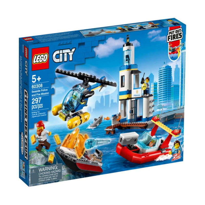 LEGO 60308 City Seaside Police and Fire Mission -297 Pieces-Construction-LEGO-Toycra