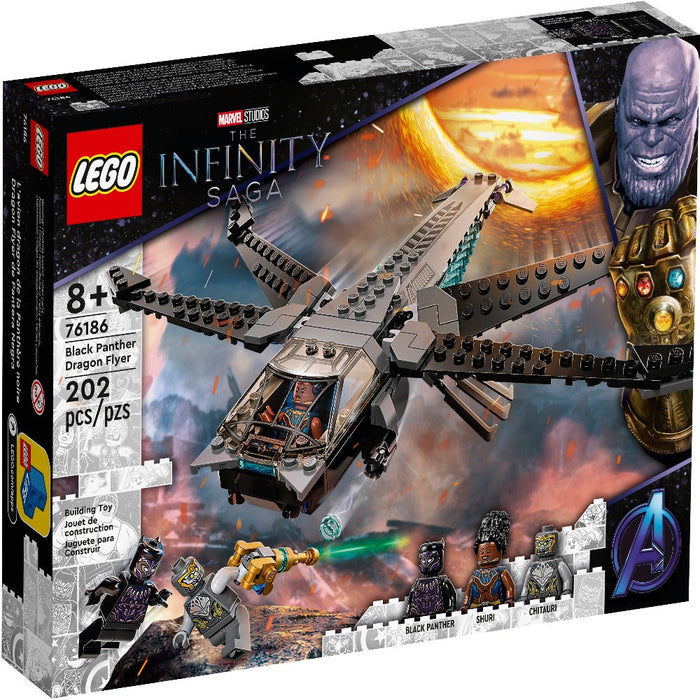 LEGO 76186 Marvel Super Heroes Black Panther Dragon Flyer -202 Pieces-Construction-LEGO-Toycra
