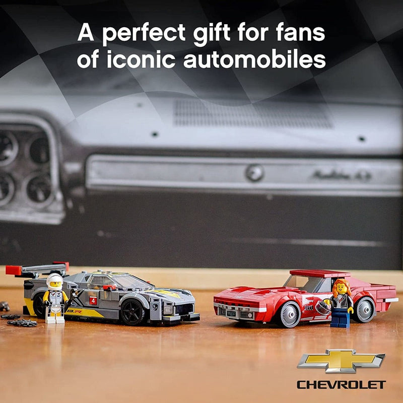 LEGO 76903 Speed Champions Chevrolet Corvette C8.R Race Car and 1968 Chevrolet Corvette
