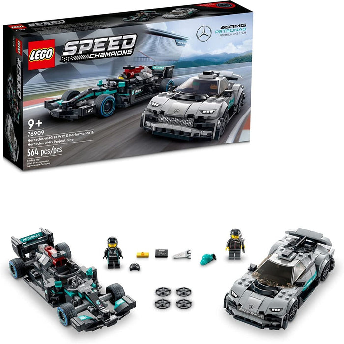 LEGO 76909 Speed Champions Mercedes-AMG F1 W12 E Performance & Mercedes-AMG Project One -564 Pieces-Construction-LEGO-Toycra