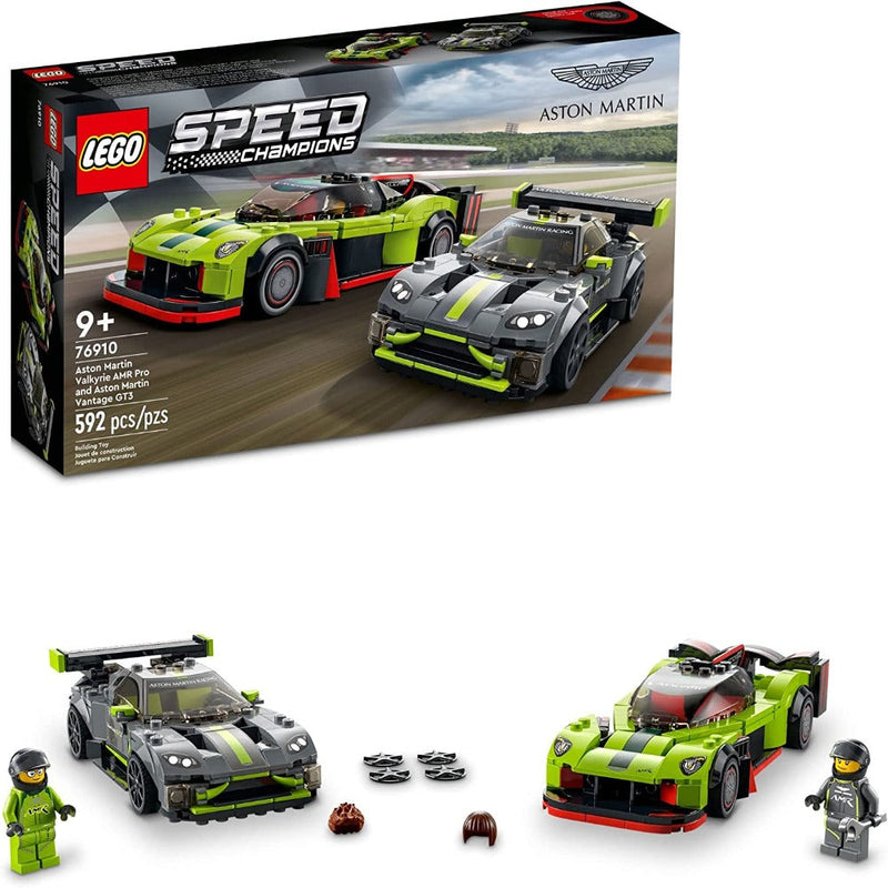 LEGO 76910 Speed Champions Aston Martin Valkyrie AMR Pro and Aston Martin Vantage GT3 -592 Pieces