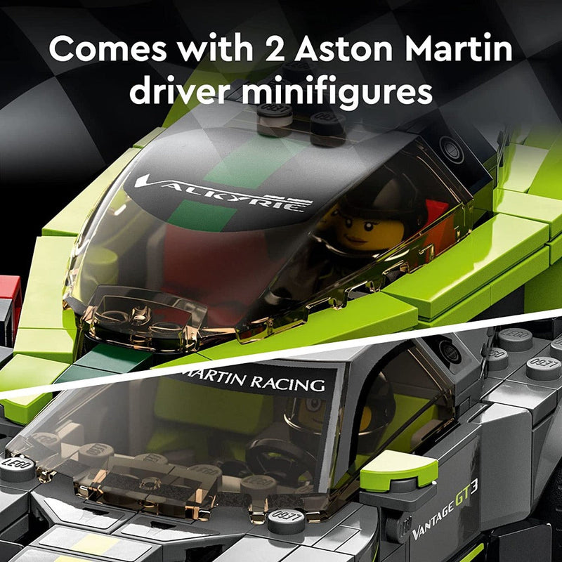 LEGO 76910 Speed Champions Aston Martin Valkyrie AMR Pro and Aston Martin Vantage GT3 -592 Pieces