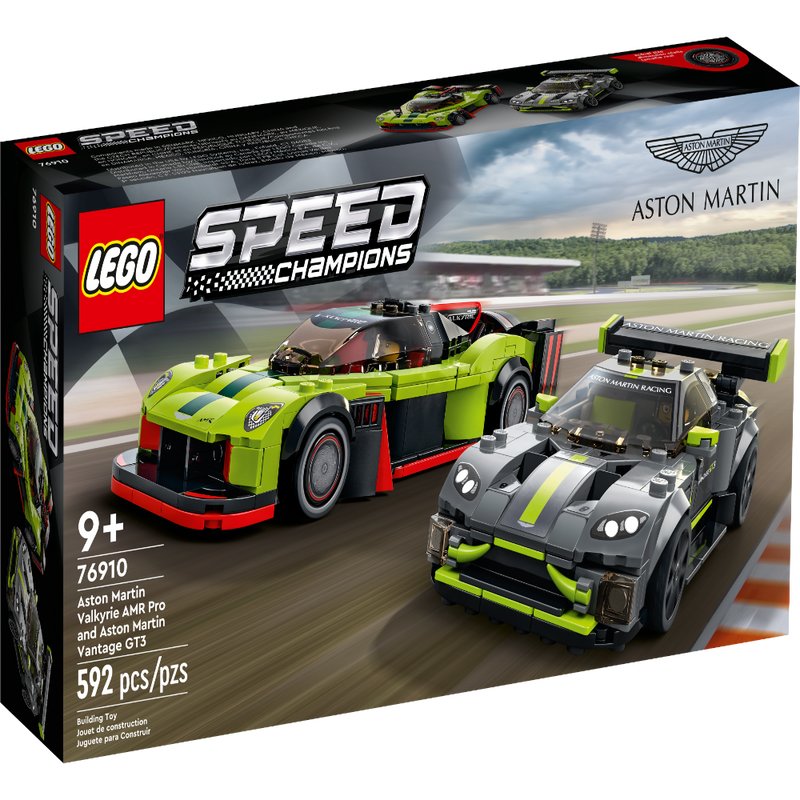 LEGO 76910 Speed Champions Aston Martin Valkyrie AMR Pro and Aston Martin Vantage GT3 -592 Pieces