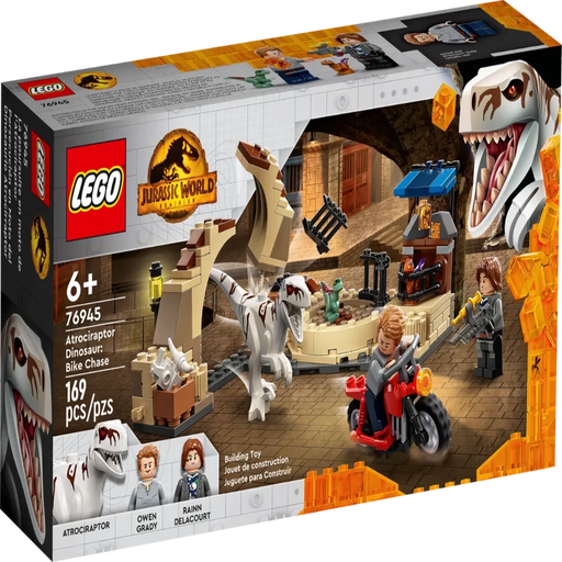 LEGO 76945 Jurassic World La Poursuite en Moto de l'Atrociraptor –