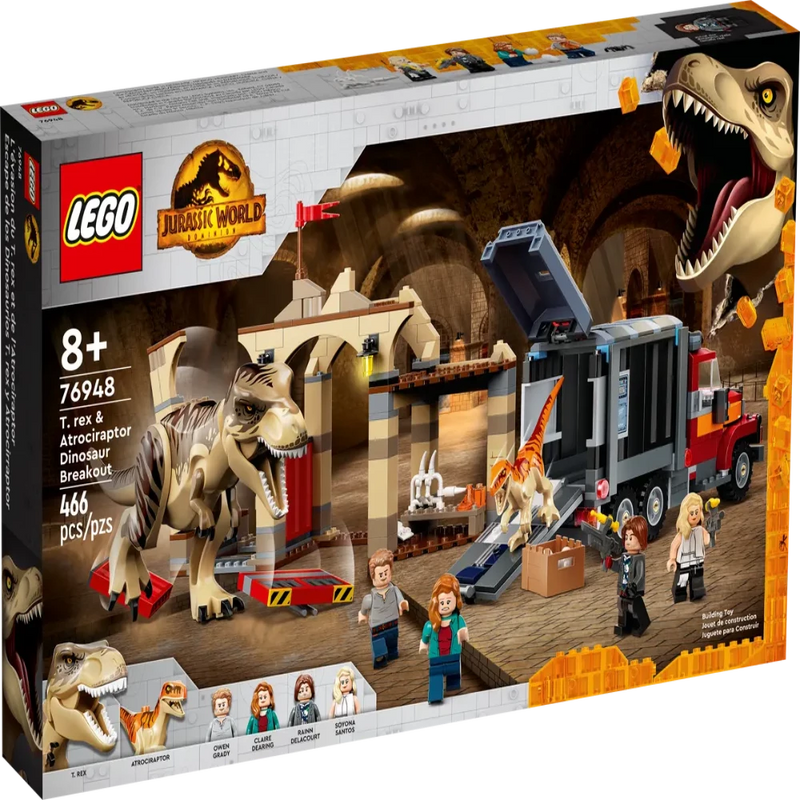 LEGO 76948 Jurassic World T.rex & Atrociraptor Dinosaur Breakout