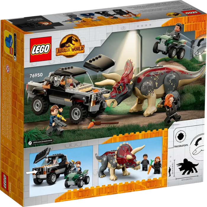 LEGO 76950 Jurassic World Triceratops Pickup Truck Ambush Toycra