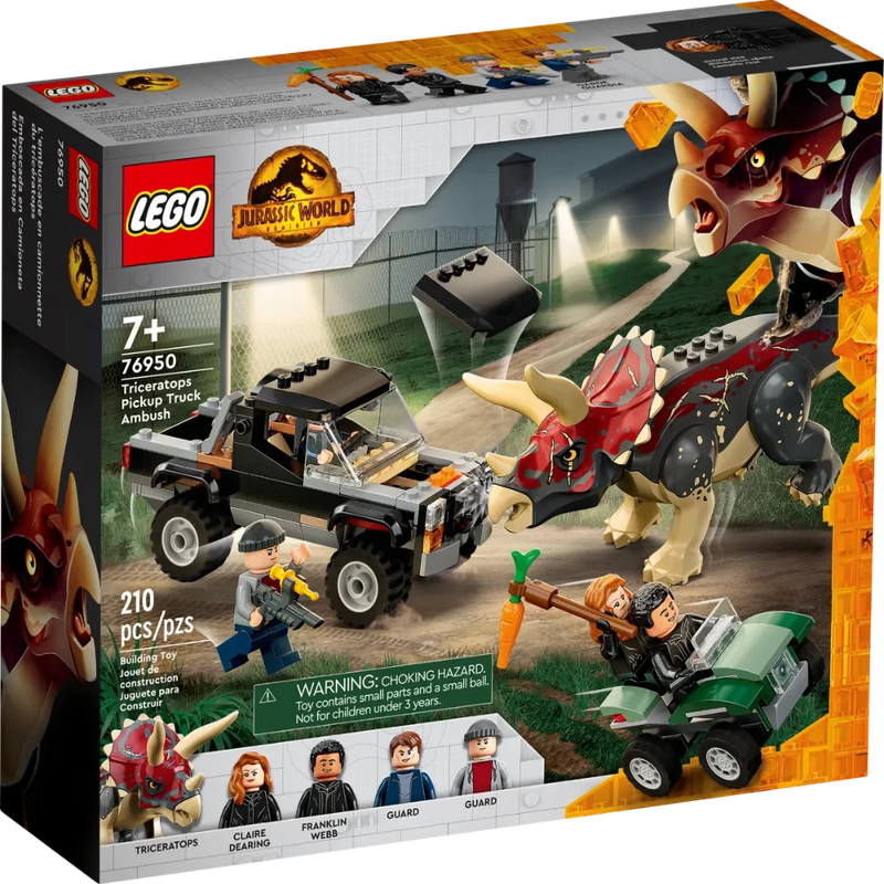LEGO 76950 Jurassic World Triceratops Pickup Truck Ambush-Construction-LEGO-Toycra