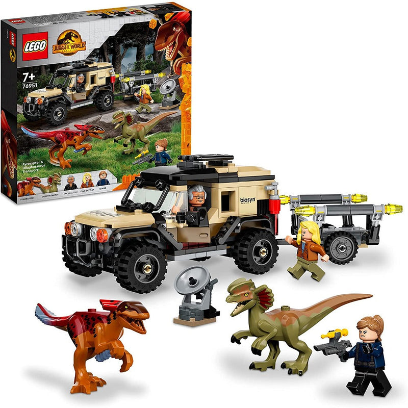 LEGO 76951 Jurassic World Pyroraptor & Dilophosaurus Transport