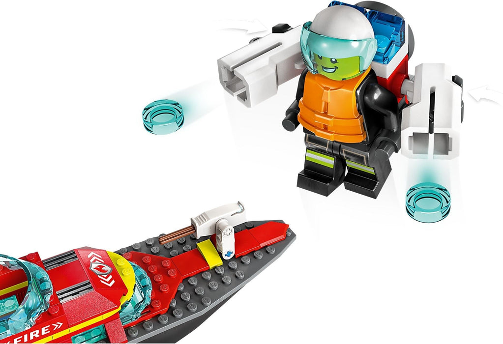 LEGO City 60373 Fire Rescue Boat-Construction-LEGO-Toycra
