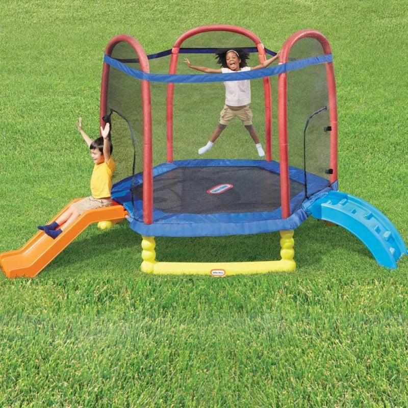 Little Tikes 7' Climb 'n Slide Trampoline