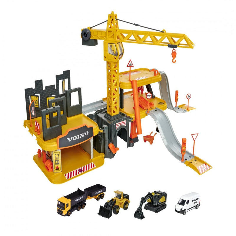 Majorette Creatix Construction Playset + 5 Volvo vehicles
