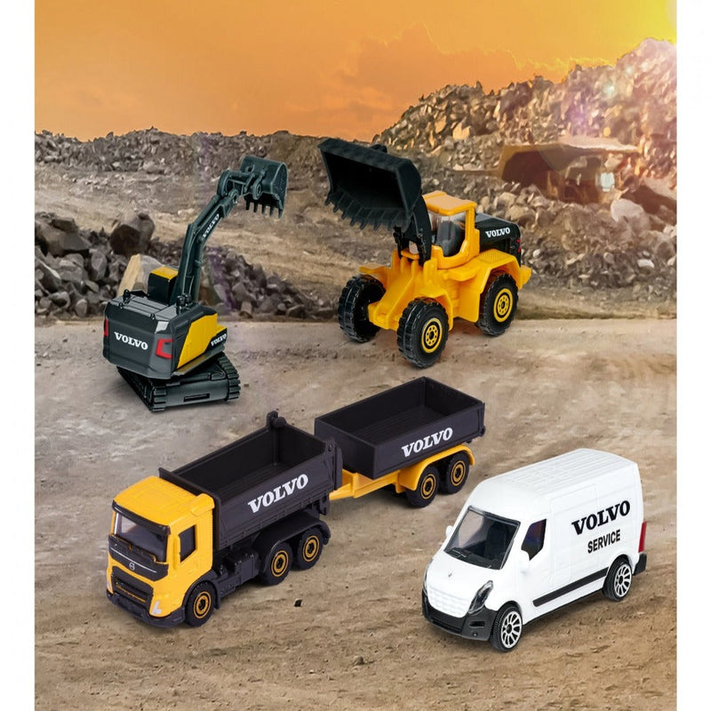 Majorette Creatix Construction Playset + 5 Volvo vehicles