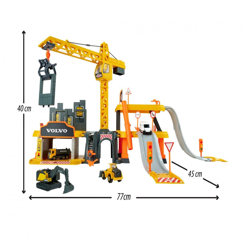 Majorette Creatix Construction Playset + 5 Volvo vehicles