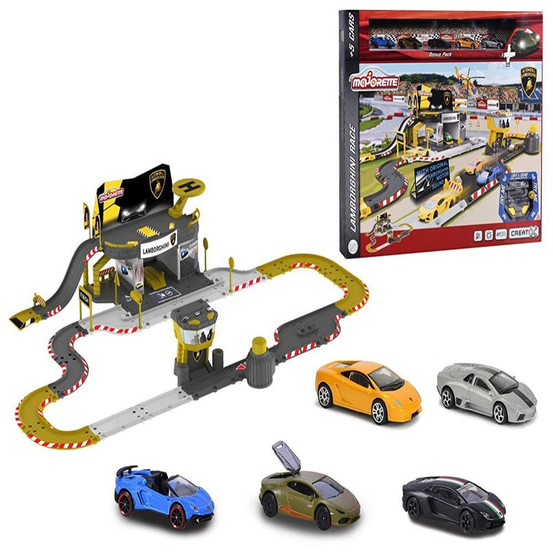 Majorette Creatix Lamborghini Race + 5 Cars