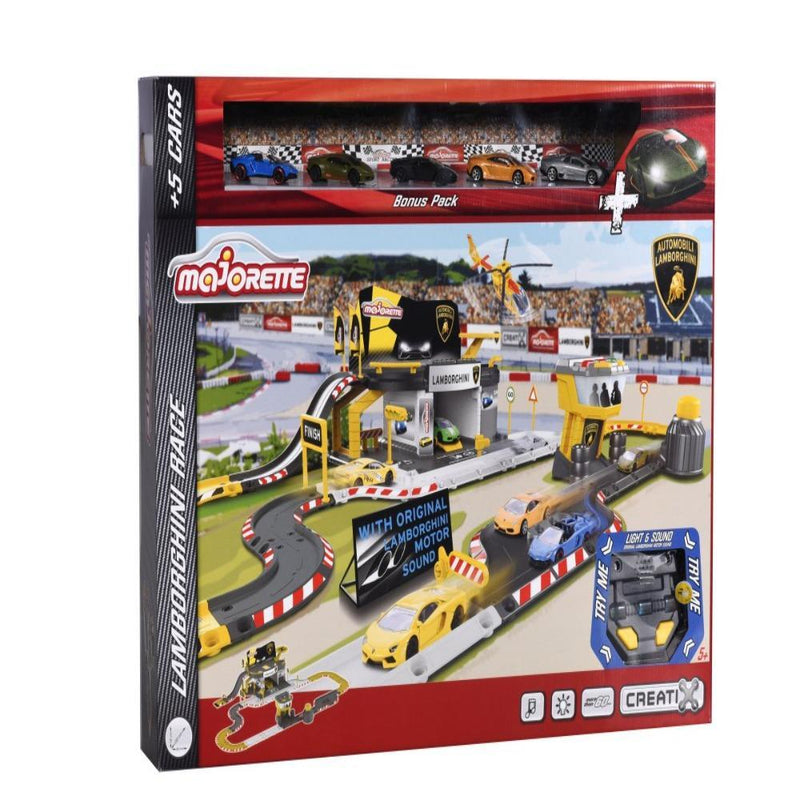 Majorette Creatix Lamborghini Race + 5 Cars