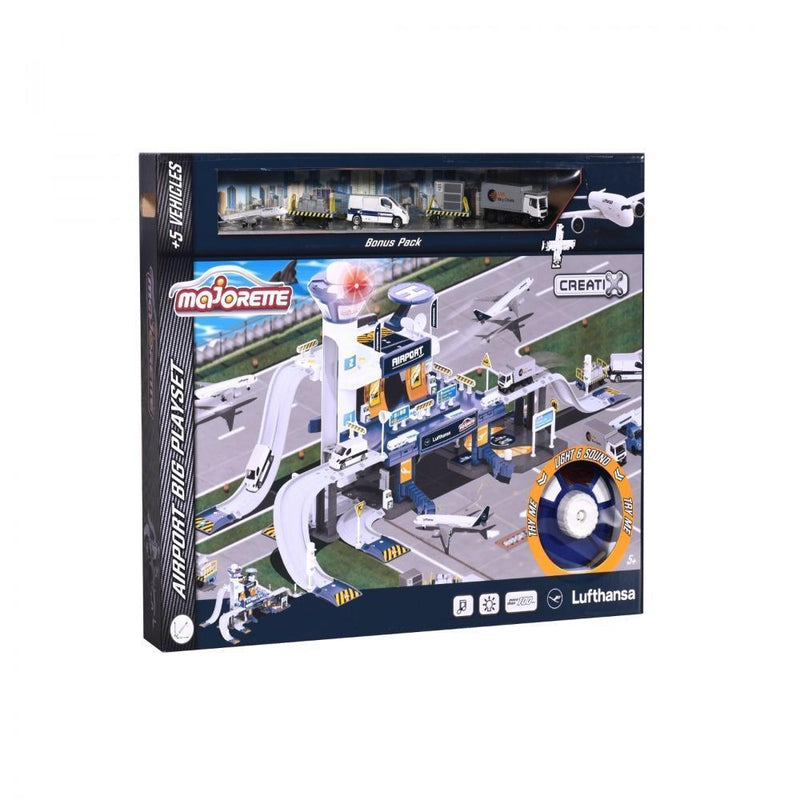 Majorette Creatix Lufthansa Airport + 5 vehicles
