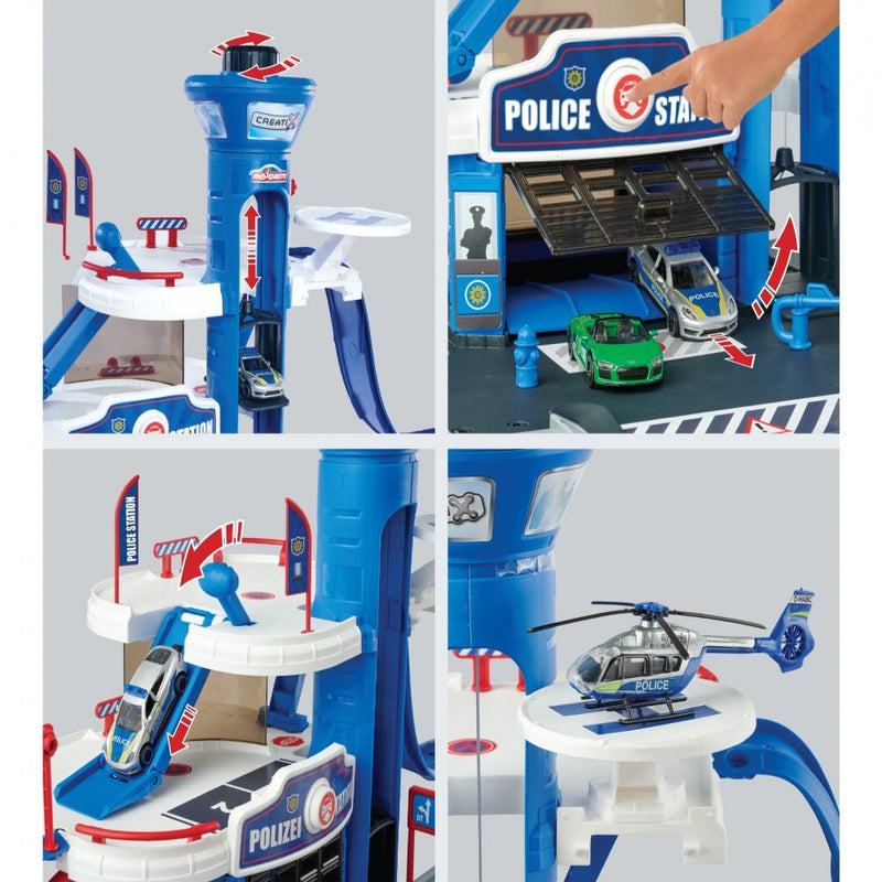 Majorette Creatix Police Station + 1 Vehicles