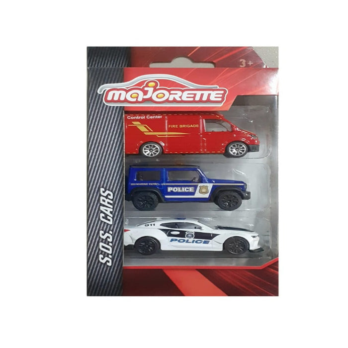 Majorette S.O.S. Car 3 Pieces Set-Vehicles-Majorette-Toycra