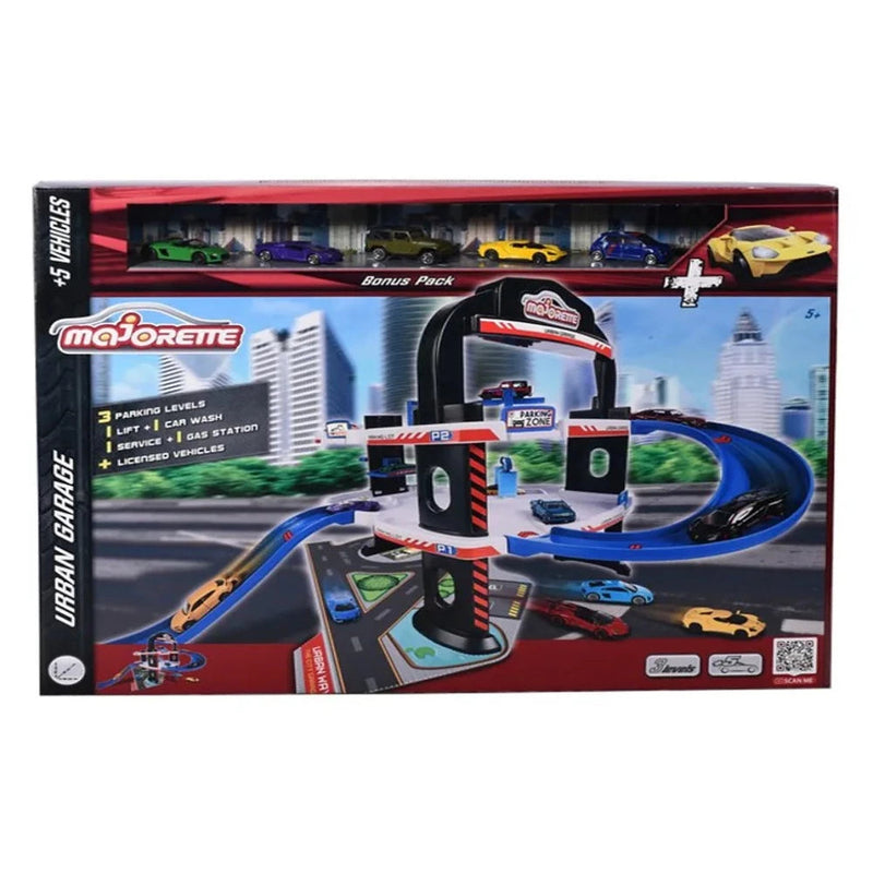 Majorette Urban Garage + 5 Cars