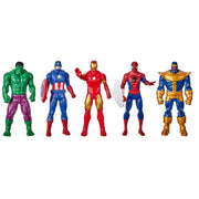 Marvel Action Figure 5-Pack, 6-inch Figures, Iron Man, Spider-Man, Captain America, Hulk, Thanos