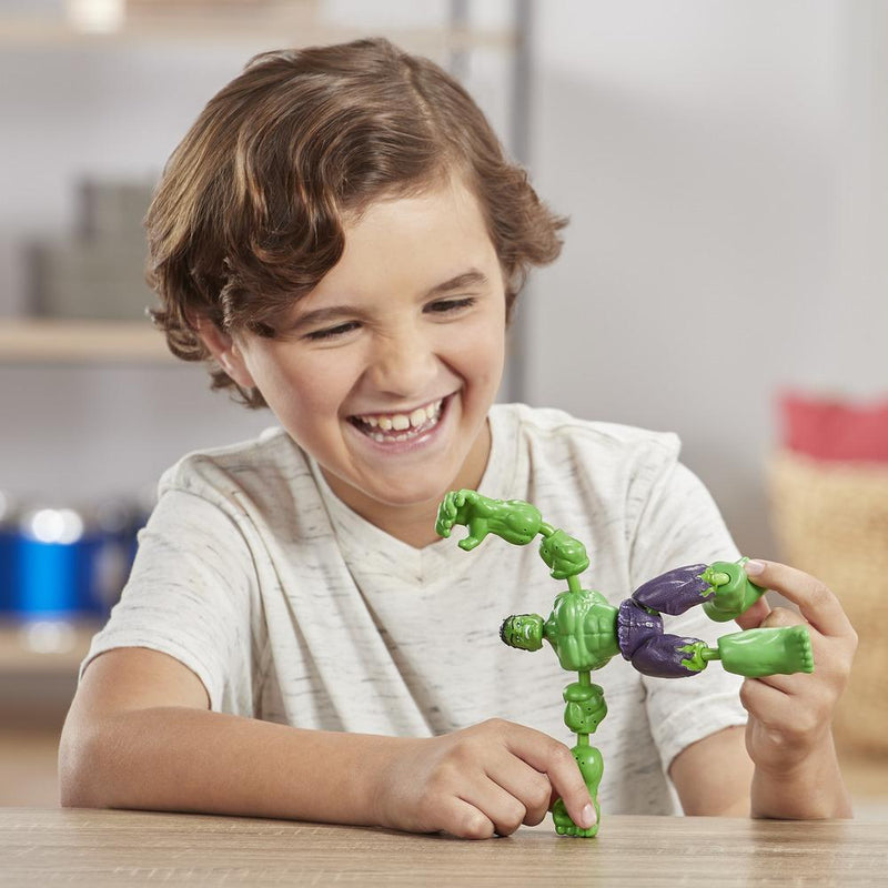 Marvel Avengers Bend And Flex Action Figure, 6-Inch Flexible Hulk Figure, Includes Blast Accessory