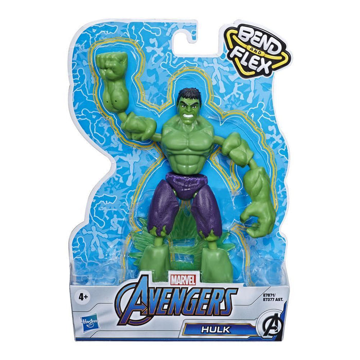 Marvel Avengers Bend And Flex Action Figure, 6-Inch Flexible Hulk Figure, Includes Blast Accessory-Action & Toy Figures-Hasbro-Toycra