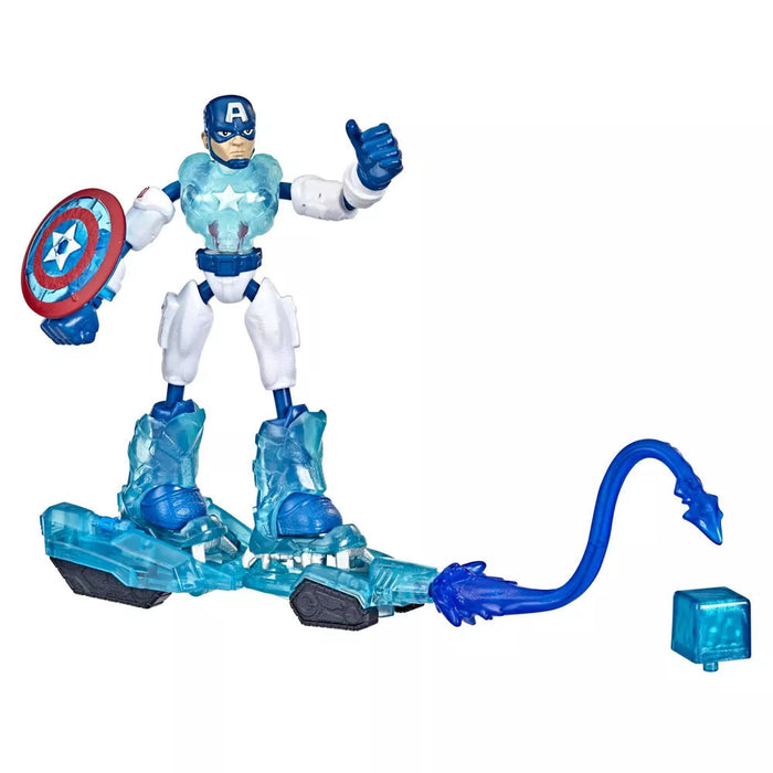 Marvel Avengers Bend and Flex Missions Captain America Ice Mission-Action & Toy Figures-Marvel-Toycra