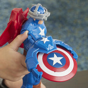 Marvel Avengers Titan Hero Series Blast Gear Captain America, With Launcher, 2 Accessories and Projectile