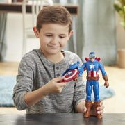 Marvel Avengers Titan Hero Series Blast Gear Captain America, With Launcher, 2 Accessories and Projectile