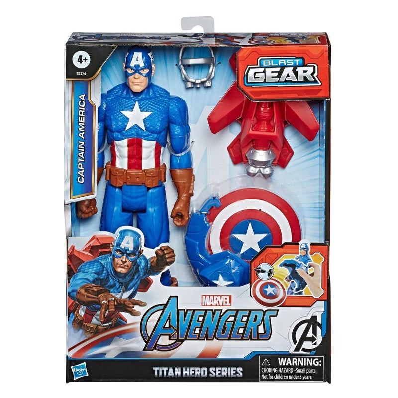 Marvel Avengers Titan Hero Series Blast Gear Captain America, With — Toycra