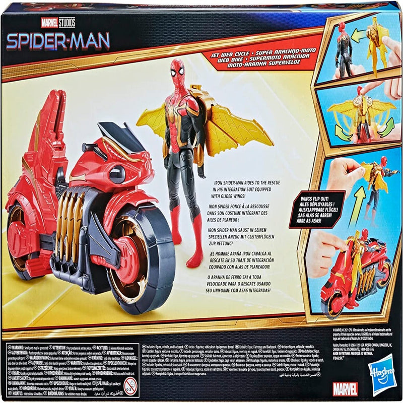 Marvel Spider-Man Jet Web Cycle Vehicle Figure-Action & Toy Figures-Marvel-Toycra