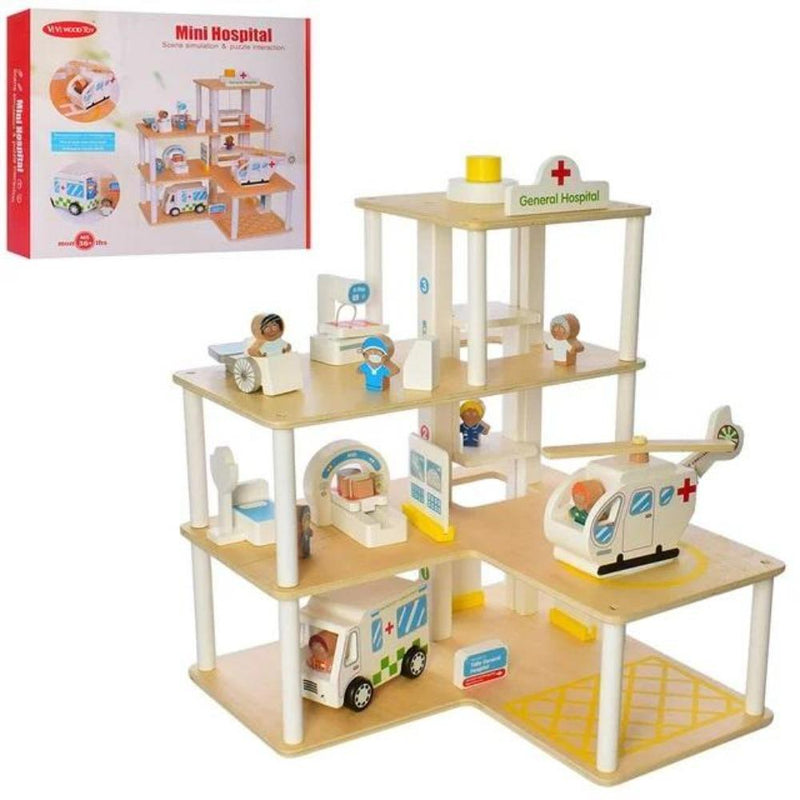 Mini Hospital Wooden Playset