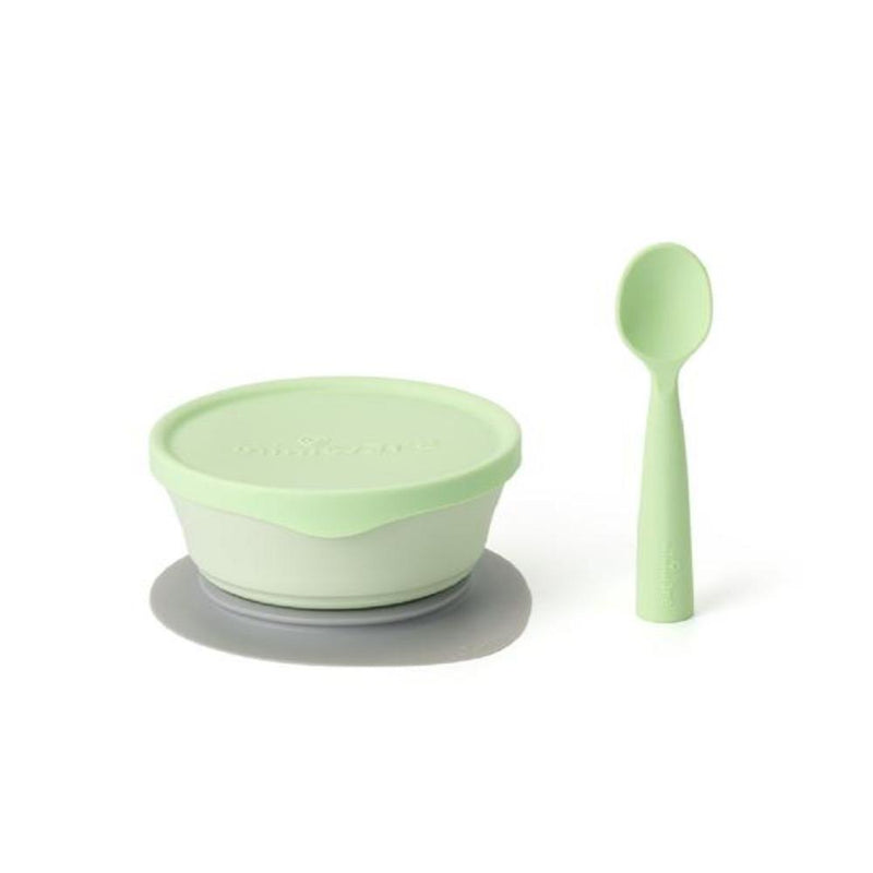Miniware First Bite Suction Bowl With Spoon Feeding Set