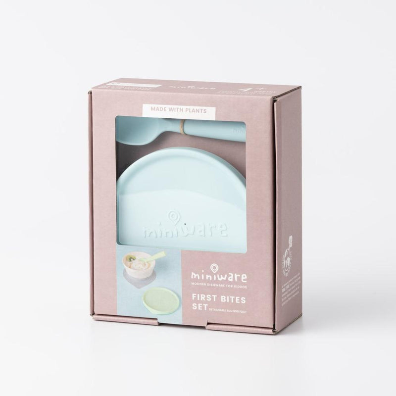Miniware First Bite Suction Bowl With Spoon Feeding Set